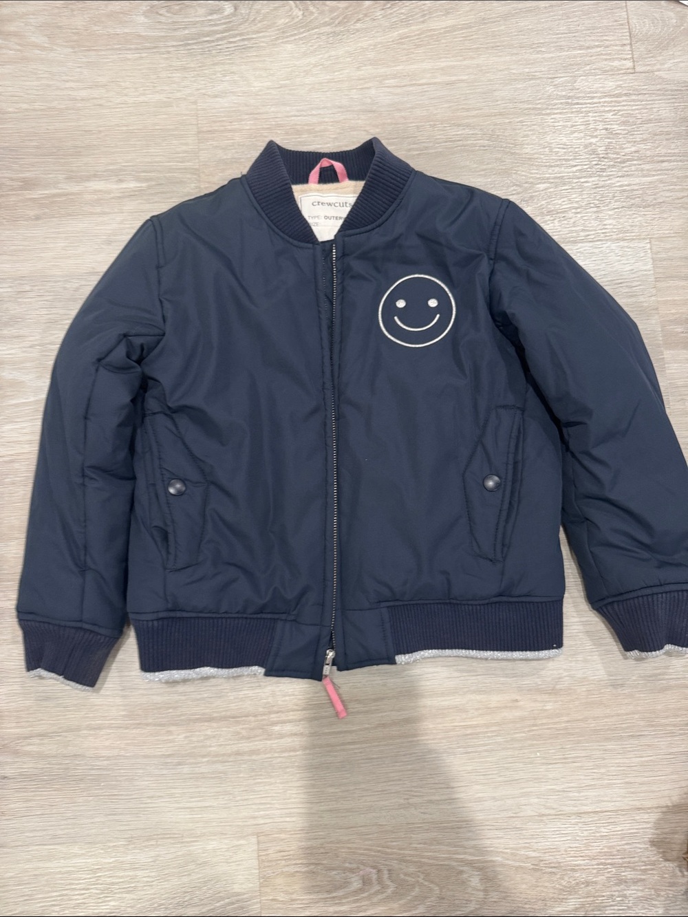 CREWCUTS FLEECE LINED VARSITY PUFFER JACKET